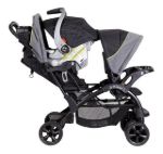 Imagen de Coche Completo Doble Con Babysilla,base Isoclic Para El Auto Negro