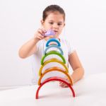 Imagen de Juguete Apilable Arcoiris De Madera Bebes 18 Meses Bigjigs Multicolor