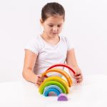 Imagen de Juguete Apilable Arcoiris De Madera Bebes 18 Meses Bigjigs Multicolor