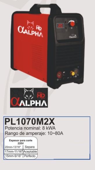 Imagen de Cortadora de plasma Alpha Pro Inverter 16mm 70Amp  -Ynter Industrial