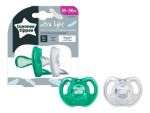 Imagen de Set X2 Chupetes Ultralivianos 18 A 36m Ortodoncicos Silicona Verde 18 A 36 Meses