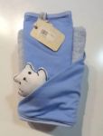 Imagen de Kit De Toalla Con Capucha Y Provechero Bebes Azul