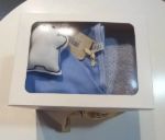 Imagen de Kit De Toalla Con Capucha Y Provechero Bebes Azul