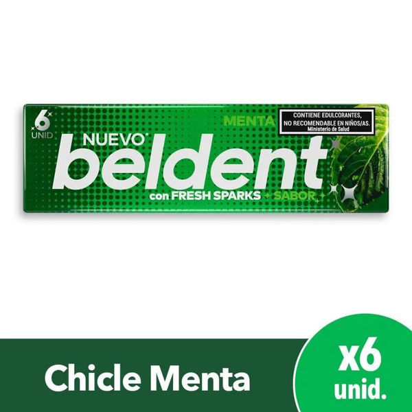 Imagen de Chicle Beldent Menta 6 Un