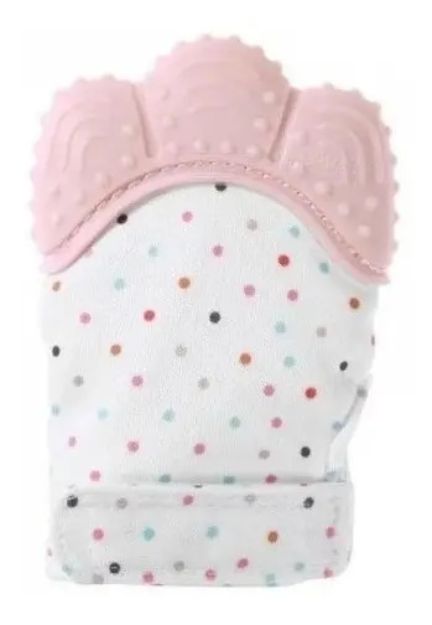 Imagen de Mordillo Mitón Con Punta Silicona Dentición Bebes Mordedor Rosa Claro