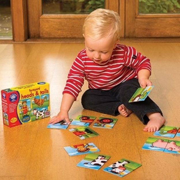 Imagen de Juego Puzzle 24 Cartas Animales Granja Bebes 18m+ Orchard