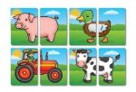 Imagen de Juego Puzzle 24 Cartas Animales Granja Bebes 18m+ Orchard