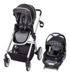 Imagen de Coche Con Babysilla, Moises, Base Para Auto Y Barra Bebes Negro Gris