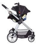 Imagen de Coche Con Babysilla, Moises, Base Para Auto Y Barra Bebes Negro Gris