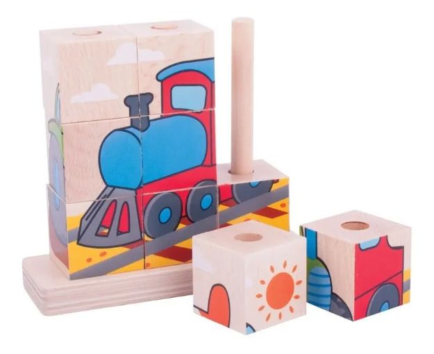 Imagen de Juguete Puzzle Ábaco Medios De Transporte Bigjigs Niños 12m+ 10