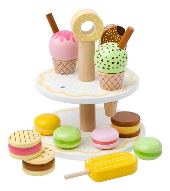 Imagen de Juego Postres Dulces Muffins Madera Bigjigs Niños 3 Años+ Verde