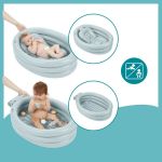 Imagen de Piscina Bañito Inflable Desde Recién Nacido Babymoov Bebes Celeste