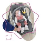 Imagen de Mecedora Tumbona Bebes Compacta Arco De Juegos Badabulle Moo Gris