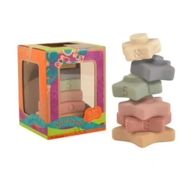 Imagen de Juego Encastre Apilable Silicona Estrella Niños 3 Años+ Multicolor