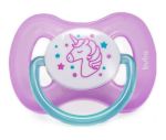 Imagen de Packx 2 Chupetes Silicona Extra Suave Brilla Oscuridad Bebe  Violeta 0 A 6 Meses