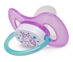 Imagen de Packx 2 Chupetes Silicona Extra Suave Brilla Oscuridad Bebe  Violeta 0 A 6 Meses