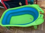 Imagen de Bañito Plegable Karibu 0m+ Bebé Baño Azul Verde Liso
