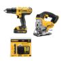Imagen de Kit Dewalt Atornillador Percutor+ Caladora 20v -Ynter