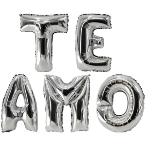 Imagen de Globos metalizados cartel te amo
