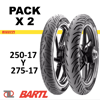 Imagen de Combo x 2 cubiertas 250-17 y 275-17 Pirelli Super City