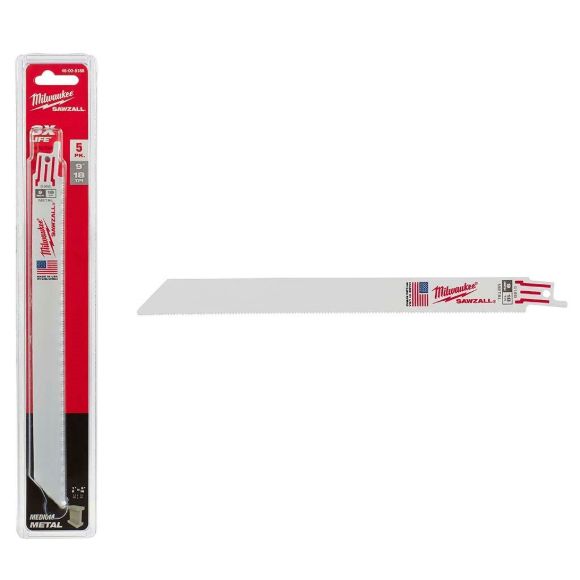 Imagen de Hoja Sierra Sable Milwaukee 23cm 9pLG 5 Pzas Bimetal -Ynter