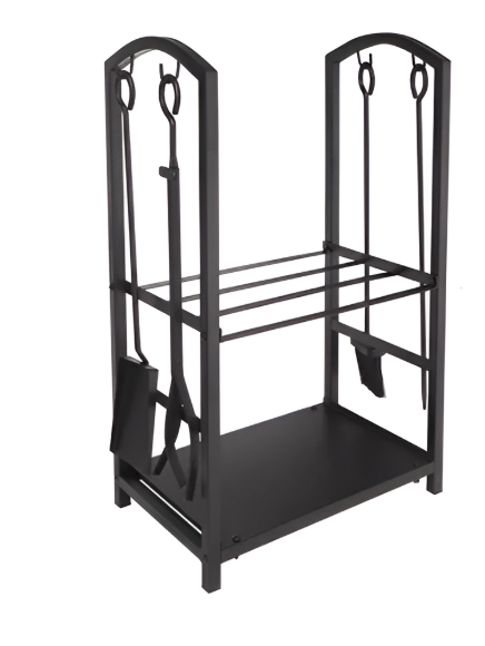 Imagen de Leñero C/ Atizadores 4 Piezas 40X30X73CM - Ynter Industrial