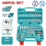 Imagen de Juego De Dados Total 1/4" 46Pzas C/ Maletin - Ynter Industrial