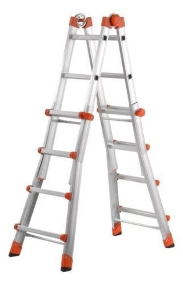 Imagen de Escalera phenomena Italiana Aluminio Convertible 5+5 - Ynter Industrial