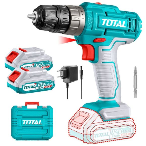 Imagen de Taladro Atornillador Inalámbrico 12v Doble Batería - 10mm Total - Ynter