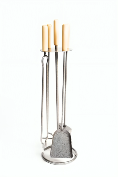 Imagen de Atizadores Jgo 5 Pzas C/ Soporte 69CMS Gris Mango Madera - Ynter Industrial