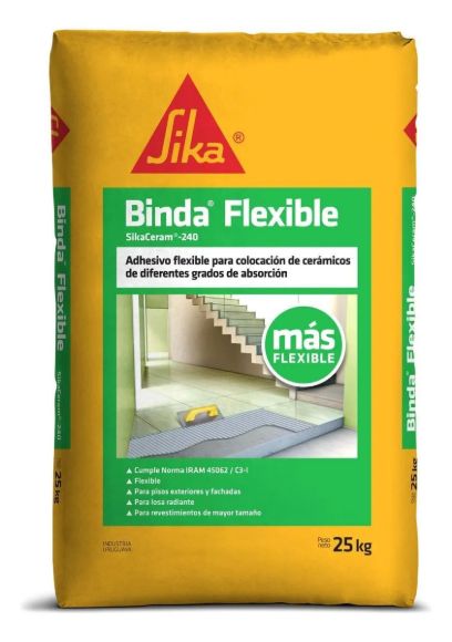 Imagen de Adhesivo flex p/cerámicos Sika Bindaflexible 25kg - Ynter Industrial
