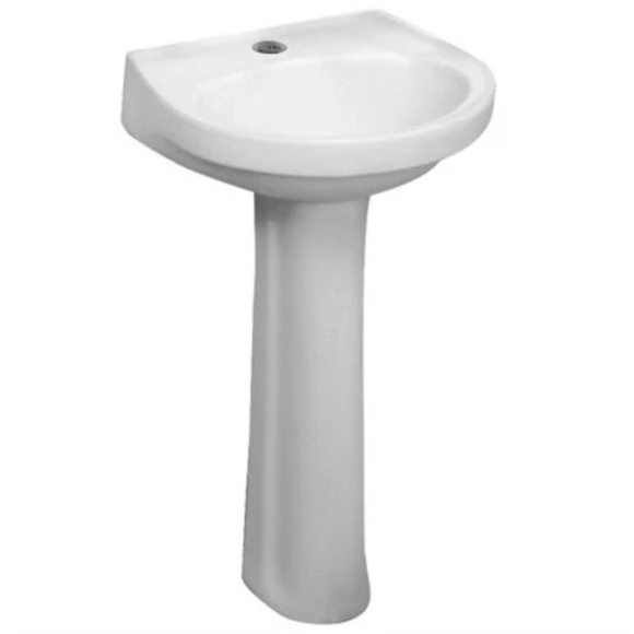 Imagen de Pileta Lavatorio Con Pedestal Loza Blanco - Ynter Industrial