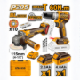 Imagen de Combo Taladro Percutor 66NM + Amoladora 20v Ingco c/ 2Bat 4amp