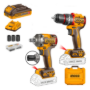 Imagen de Set Atornillador + Llave de Impacto 400NM C/2 Bat Ingco - Ynter