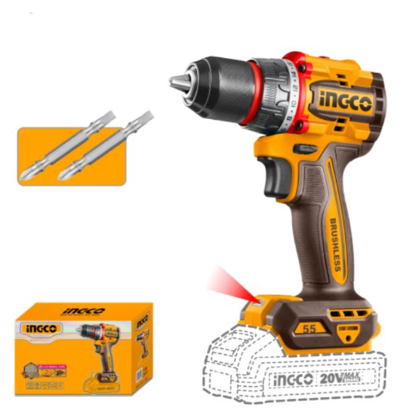 Imagen de Taladro Atornillador 20V Brushless S/Bat Ingco - Ynter