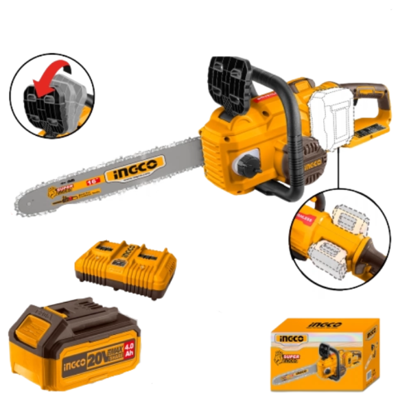 Imagen de Motosierra 40V P20S 16" C/Bat + Carg Ingco - Ynter Industrial