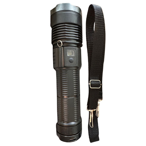 Imagen de Linterna Led Recargable C/ Baliza Roja Medidor Digital De Batería - Ynter