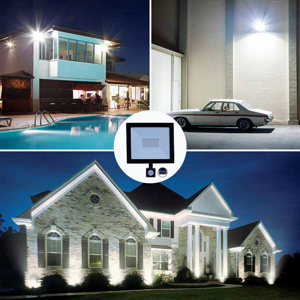 Imagen de Foco led mini con sensor de movimiento y luz 20W luz fria IP66