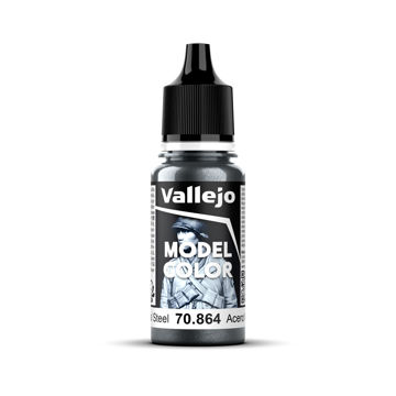 Imagen de Pintura Vallejo Model Color Acero Natural 18 ml.