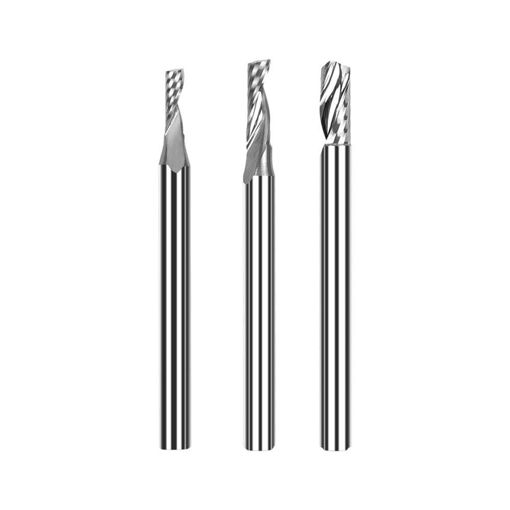 Imagen de Juego de 3 fresas para metal HCR55 diámetro 3.175 mm