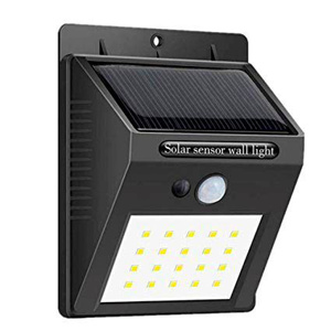 Imagen de Foco led solar con sensor de movimiento y luz para colgar
