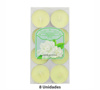 Imagen de Velas chatas blancas 8 unidades