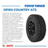 Imagen de Cubierta 235/75/15 LT Toyo Open Country At3 Balanceada