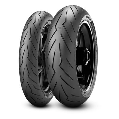 Imagen de Combo Moto 120/70-17 y 180/55-17 Pirelli Diablo Rosso 3 Radial