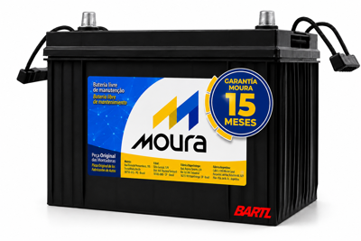 Imagen de Bateria Moura 165 Amp M100HA Garantía 12 Meses Positivo