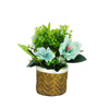 Imagen de Adorno maceta tipo cesto con flores