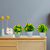 Imagen de Adorno maceta rústica con girasoles