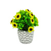 Imagen de Adorno maceta rústica con girasoles