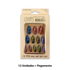 Imagen de Uñas postizas colores tornasol 12 unidades Ushas