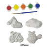 Imagen de Moldes de yeso con pincel y pintura